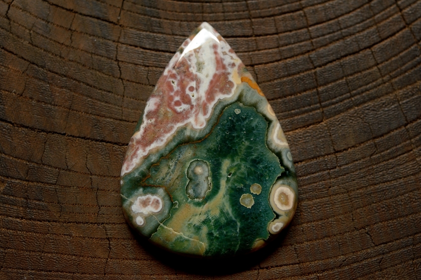 オーシャンジャスパー【1】　天然石ルース・カボション（56.5×41.5mm）