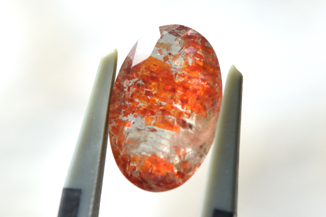 オレゴンサンストーン【25】ルース・カボション　（12.5×8.5mm）