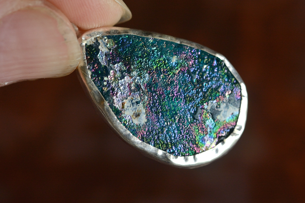 ローマングラス（穴あき）【40】（26.5×17mm）