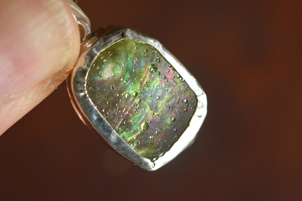 ローマングラス（穴あき）【47】（16×12mm）