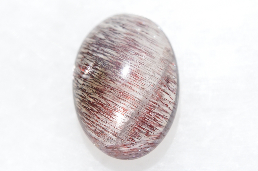 ゲーサイトinクォーツ（ストロベリークォーツ）【12】天然石ルース・カボション（16×11mm）