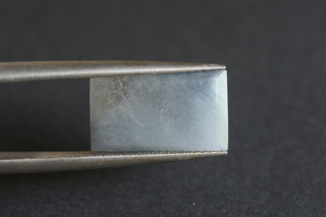 アクチノライトインクォーツ(ブルールチルクォーツ）【1】ルース・カボション（15×9mm）