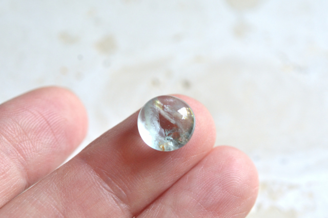 アクアマリン【12】ルース・カボション（10×10mm）