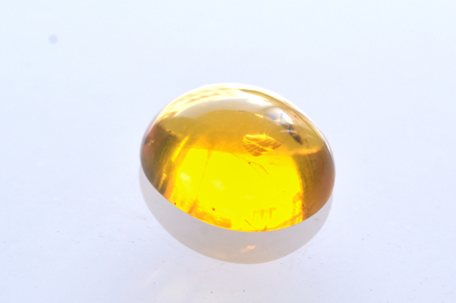バーマイト（ブルーアンバー）【1】天然石ルース・カボション（15×13mm）