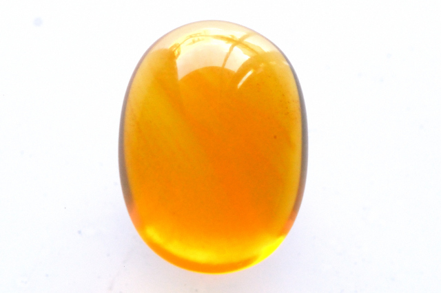 バーマイト（ブルーアンバー）【3】天然石ルース・カボション（16×11.5mm）