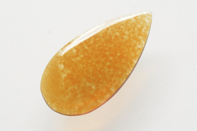 ブルーアンバー【40】天然石ルース・カボション（28.5×14.5mm）