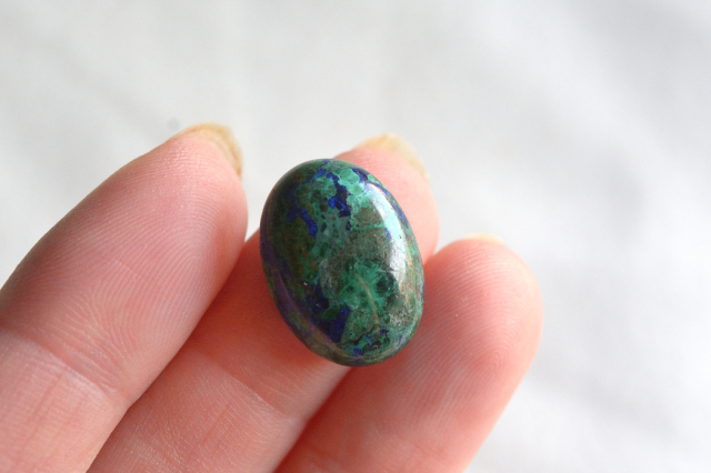 アズライト（アズマラカイト）【29】ルース・カボション（18×13mm）