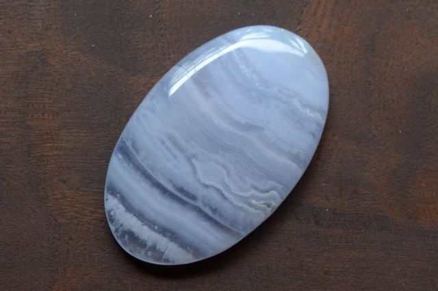 ブルーレースアゲート【5】天然石ルース・カボション（36.5×23mm）