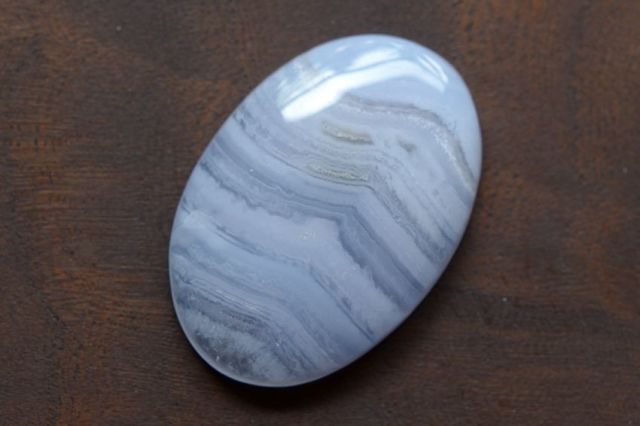 ブルーレースアゲート【6】天然石ルース・カボション（31×21.5mm）