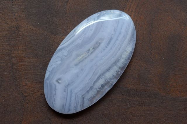 ブルーレースアゲート【8】天然石ルース・カボション（39.5×22mm）