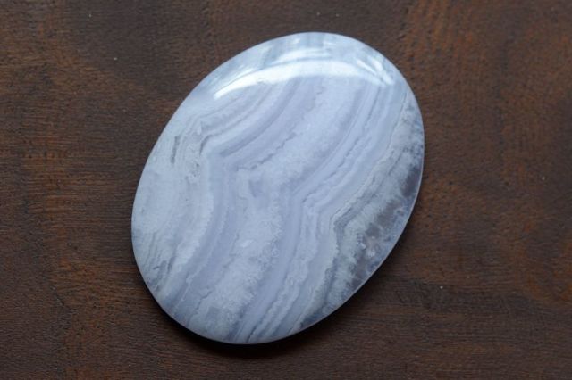 ブルーレースアゲート【10】天然石ルース・カボション（32×24mm）