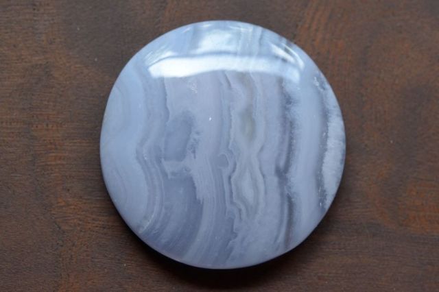 ブルーレースアゲート【12】天然石ルース・カボション（34.5×34.5mm）