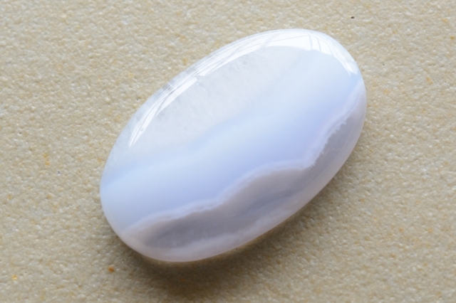 ブルーレースアゲート【26】ルース・カボション（30.5×19mm）