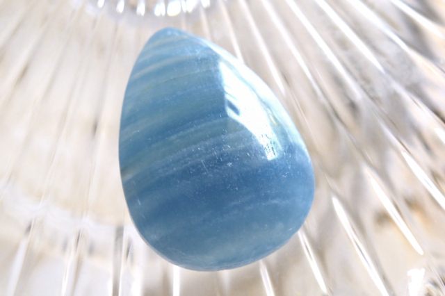 ブルーカルサイト(レムリアン・アクアティン・カルサイト)【1】ルース・カボション（29×21mm）