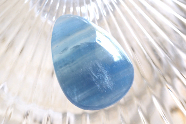 ブルーカルサイト(レムリアン・アクアティン・カルサイト)【7】ルース・カボション（28.5×20mm）