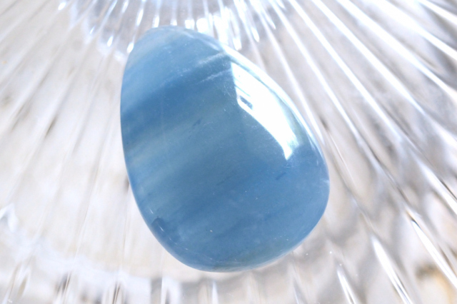 ブルーカルサイト(レムリアン・アクアティン・カルサイト)【11】ルース・カボション（30×21mm）