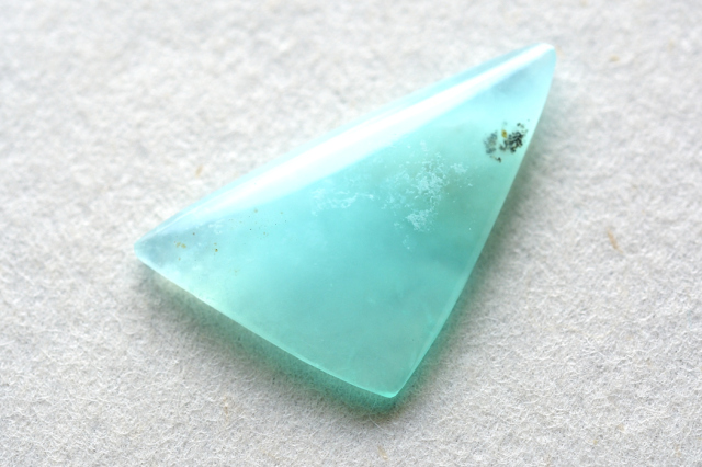 デンドリティックブルーオパール【19】ルース・カボション（25.5×14.5mm）