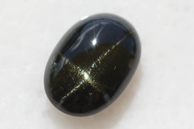 ブラックスター【12】天然石ルース・カボション　（30×21mm）