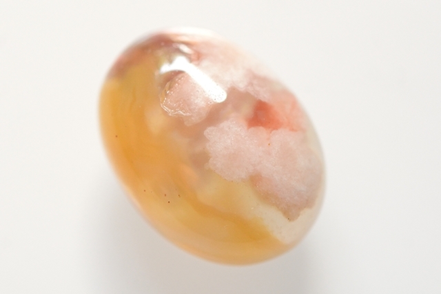 チェリーブロッサムアゲート【5】天然石ルース・カボション（19.5×14.5mm）