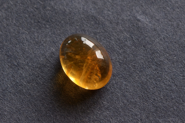シトリン【21】ルース・カボション（15×11mm）