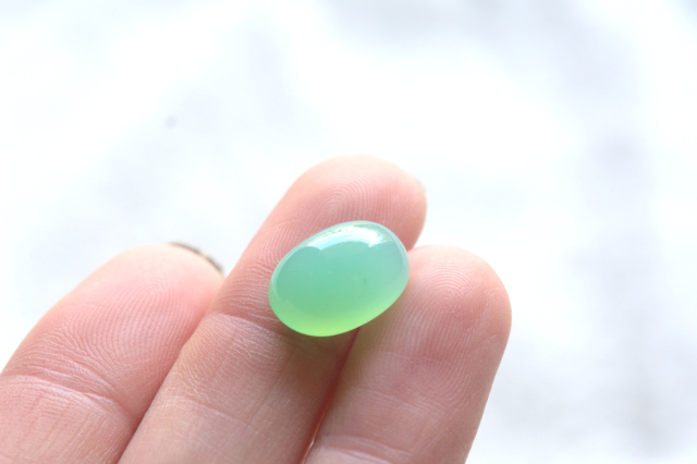 クリソプレーズ（オーストラリア産）【23】ルース・カボション（14×9.5mm）