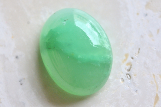 クリソプレーズ【59】ルース・カボション　（18.5×14mm）
