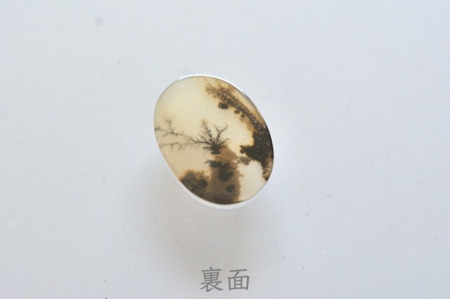 デンドリティックアゲート【12】ルース・カボション　（19.5×14.5mm）