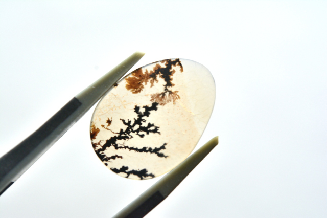 デンドリティックアゲート【13】ルース・カボション　（20×14mm）