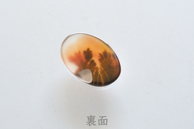 デンドリティックアゲート【15】ルース・カボション　（17×12mm）