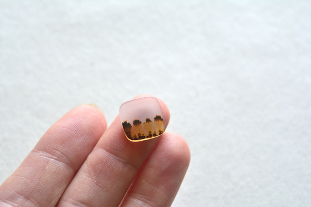 デンドリティックアゲート【19】ルース・カボション　（12.5×12.5mm）