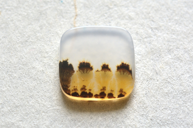 デンドリティックアゲート【19】ルース・カボション　（12.5×12.5mm）