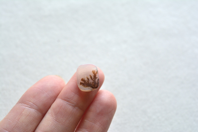 デンドリティックアゲート【20】ルース・カボション　（13×10mm）