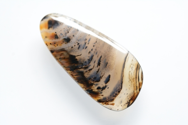 デンドリティックアゲート【27】天然石ルース・カボション　（37.5×18mm）