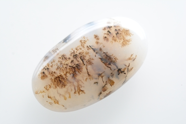 デンドリティックアゲート【45】天然石ルース・カボション　（38.5×22.5mm）