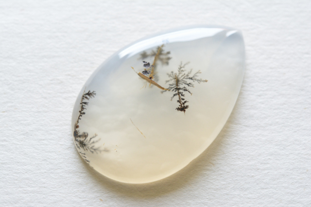 デンドリティックアゲート【49】天然石ルース・カボション　（45.5×29.5mm）