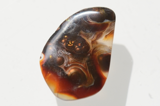 ファイヤーアゲート【1】天然石ルース・カボション（27×18mm）