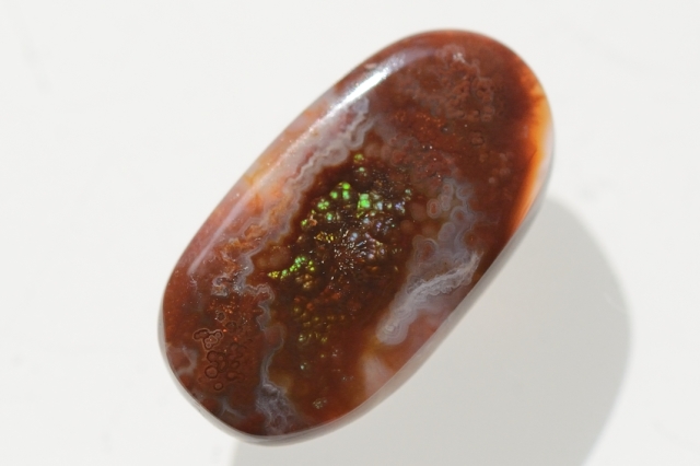 ファイヤーアゲート【2】天然石ルース・カボション（24×13mm）