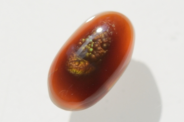 ファイヤーアゲート【7】天然石ルース・カボション（16.5×10mm）