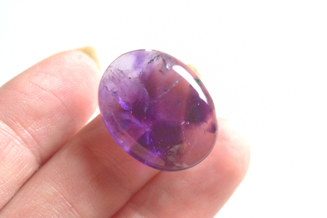 トラピッチェアメジスト（ファントム）【2】ルース・カボション　（22.5×18mm）