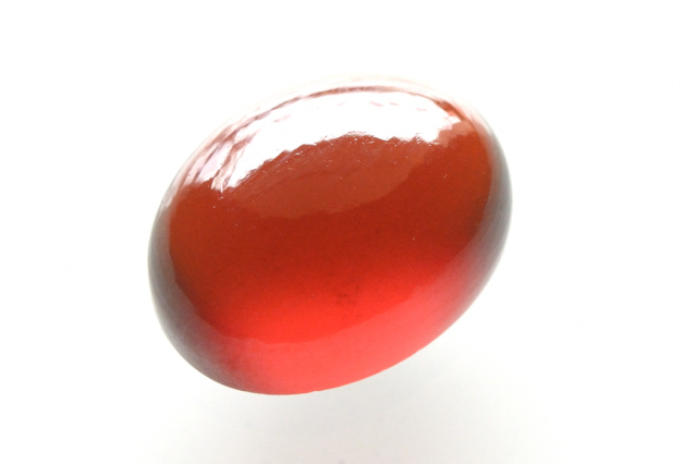 ヘソナイト（オレンジガーネット）【1】　ルース・カボション（16×12mm）