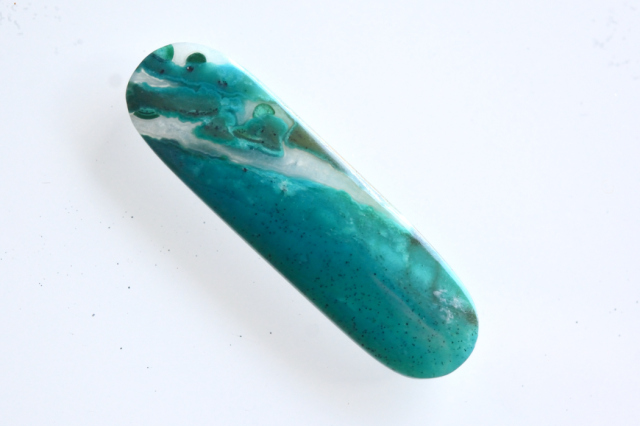 アリゾナ産ジェムシリカ【6】ルース・カボション（32×9.5mm）