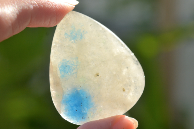 K2アズライトシリカ【28】ルース・カボション　（43×35mm）