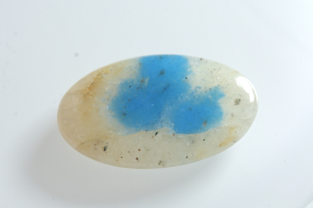 K2アズライトシリカ【34】ルース・カボション　（43×25.5mm）