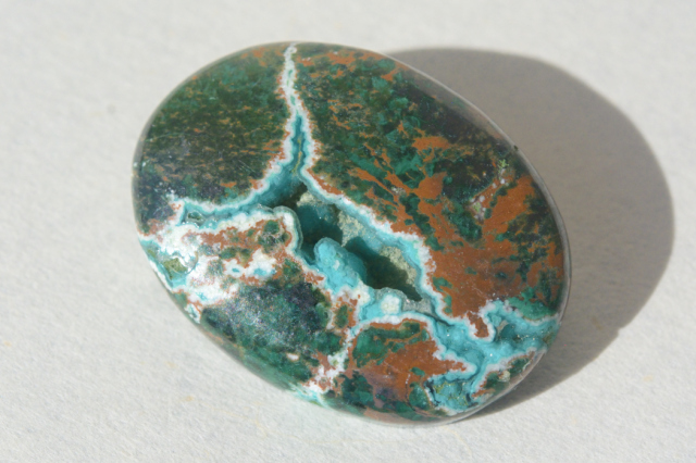 クリソコラ(アースストーン)【5】ルース・カボション（31×23.5mm）