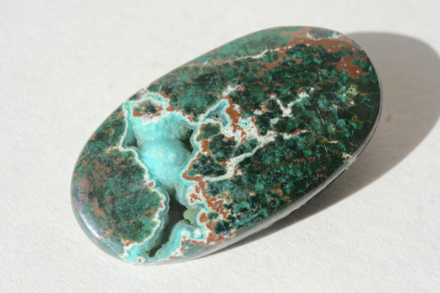 クリソコラ(アースストーン)【11】ルース・カボション（45.5×25mm）