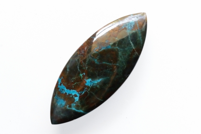 クリソコラ【25】天然石ルース・カボション（55.5×22mm）