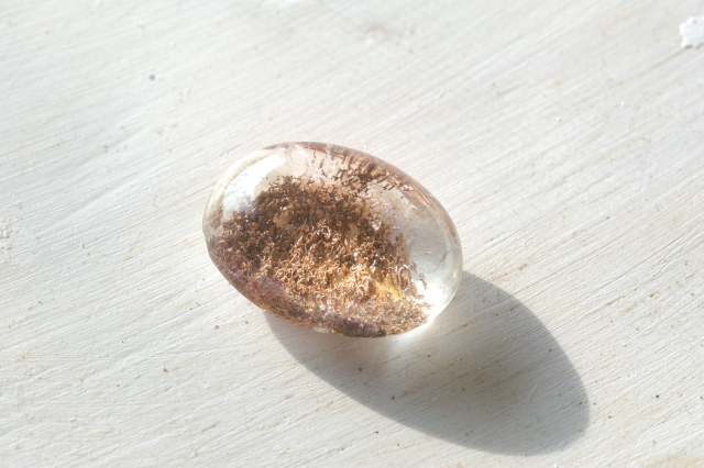 ガーデンクォーツ【35】　ルース・カボション（21.5×16.5mm）