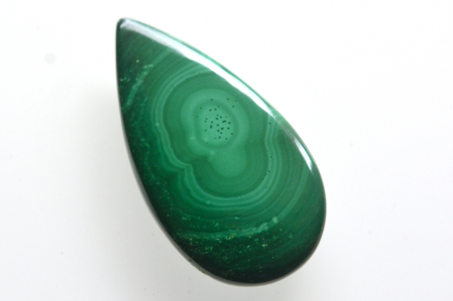 マラカイト【9】ルース・カボション　（38.5×20.5mm）