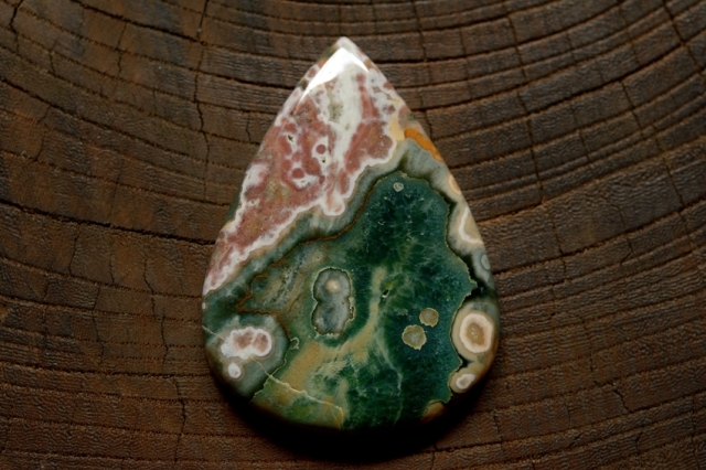 オーシャンジャスパー【1】　天然石ルース・カボション（56.5×41.5mm）