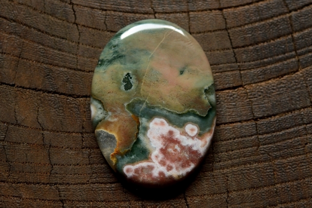 オーシャンジャスパー【7】　天然石ルース・カボション（36×27mm）